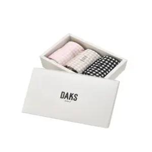닥스 골프 여성 25FW [ONLINE EXCLUSIVE] 블랙 체크 조직 3족 양말 세트 DNSS5F901BK