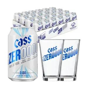 카스올제로(0.00) 330ml 24캔 무알콜 맥주맛 음료+전용잔 2개
