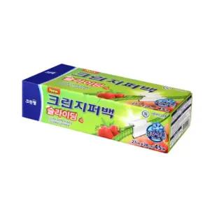 크린 대용량 슬라이딩 지퍼백 27cmx28cm 45매/일회용/봉투/포장백/비닐/두꺼운/소형/포장/비닐봉투/파우치