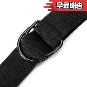 전술 캔버스 남자 벨트 고 더블 D-링 버클 허리띠 캐주얼 패브릭 청바지