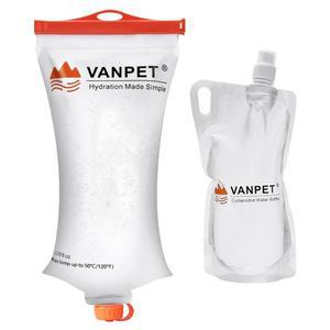 소여 스퀴즈 워터 필터, 내구성이 뛰어난 TPU 소재, BPA 및 PVC 프리 파우치, 캠핑 하이킹 사이클링을 위한 접이식 하이드레이션 캔틴과 호환되는 반펫 2L & 1L 워터백