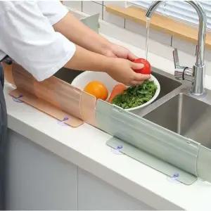 간편 주방 설거지 싱크대 물튐방지 길이조절 가림막 씽크대물막이 설거지물막이