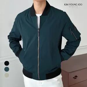 김영주스포츠 남자 봄 가을 골프 블루종 바람막이 점퍼 데일리자켓 KRMJ5138