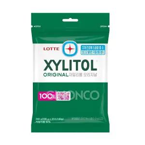 롯데 자일리톨 오리지널 리필 348g x1 대용량 껌 간식 수능 금연 졸음 방지