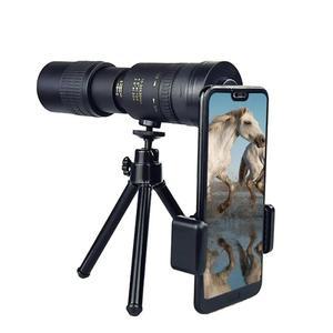 해변 여행 야외 활동 스포츠를 위한 프리즘 렌즈가 있는 4K 10-300X40mm 슈퍼 망원 줌 단안