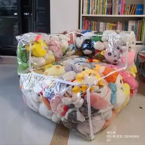 투명 인형 보관 스툴 정리 수납스툴