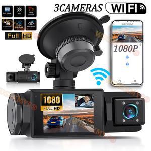 차량용 WIFI 앱 1080P 블랙박스 전방 및 실내 후방 카메라 2/3채널 기능 2인치 DVR 액세서리