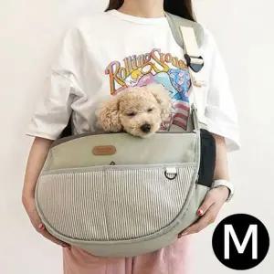 [콩심팥심]올뉴 스트라이프 M 그레이 패리스독 반려견이동장 슬