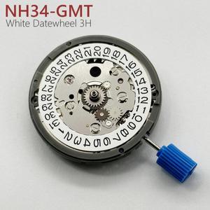 일본  GMT NH34 무브먼트 자동 24 보석 모드 기계식 시계 손 날짜 3:00 표준