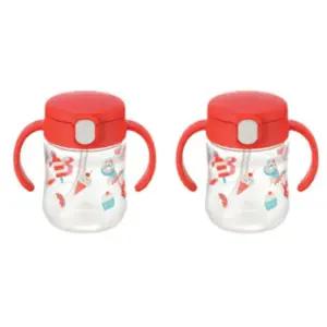 릿첼 TLI 빨대컵 유아 아기컵 휴대용 레드 200ml 2개