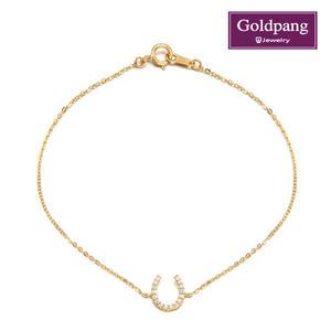[골드팡]18kGold 말발굽큐빅 팔찌
