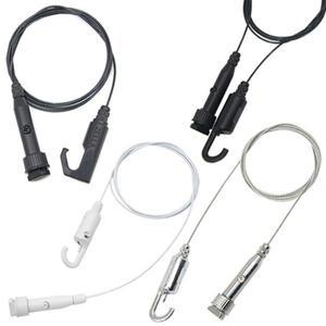 이중잠금 원터치 천정레일용 와이어 액자걸이 레일용 소(두께 1.2mm) - 크롬/블랙/화이트