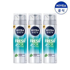 니베아 맨 프레시 킥 쉐이빙 폼 200ml X 3개