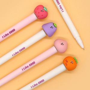 당근친구들 스피너 중성펜0.5mm 택1 복숭아 당근 딸기 가지 채소볼펜 야채볼펜