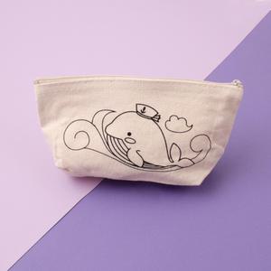 그리기 파우치 고래 꾸미기 캔버스천 도안 밑그림