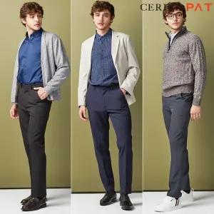 [cerini by pat] 남성 가을 이중직 릴렉스 팬츠