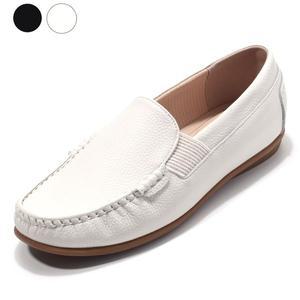 갤러리아 세라 여성 소가죽 컴포트 로퍼 슈즈 구두 C23P652 아이보리 1CM