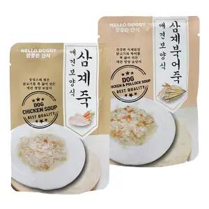 헬로도기 참좋은간식 애견보양식 80g (삼계죽/삼계북어죽)