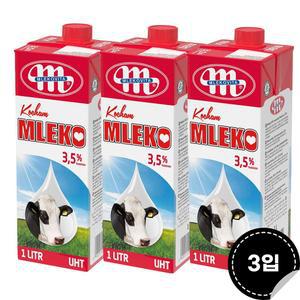 믈레코비타 mleko3.5 아이러브 수입멸균우유 1L(3입)