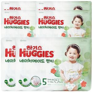 하기스 네이처메이드 팬티형 기저귀 5단계 팬티 특대형 공용 204매