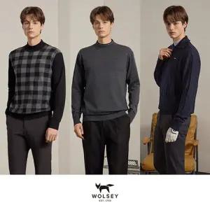 [최저가][WOLSEY] 24FW 울시 남성 울블렌디드 풀오버 니트 3종