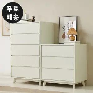 레체 5단 3단 서랍장 세트 안방 옷 서랍(1600/화이트)