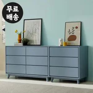 레체 와이드 3단 서랍장 세트 체스트(2000/그레이)