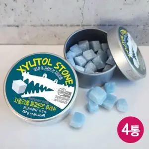 구강유산균함유 자일리톨 캔디 페퍼민트 후레쉬 60g x4개
