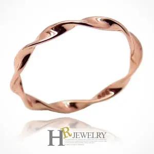 [호림쥬얼리]14K Gold 골드반지 데일리_예쁜(HR)14K 웨이브 꼬임 실반지 마디반