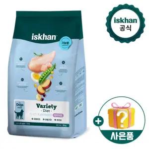 이즈칸 강아지사료 버라이어티 다이어트 15kg+통통닭알파 4개