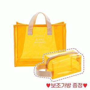 고품질 1+1보조가방증정 썸머알로하 투명 pvc 백 휴양지룩 (WFHXWBM)