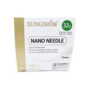 성심 나노니들 일회용 주사침 멸균 주사바늘 32G 13mm 100개입