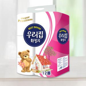 도톰 3겹 고급화장지 23M 12롤 고급 휴지 재구매1위