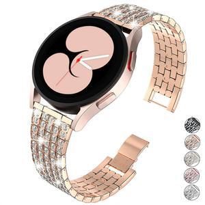 갤럭시 시계 7/FE/6/5/pro/4/클래식/액티브 2 금속 팔찌 Amazfit GTR 4/GTS 4/2/2e/3 스트랩용 20mm 22mm 다이아몬드 밴드