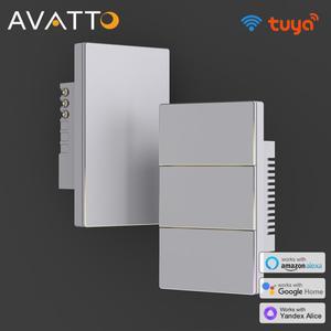 투야 스마트봇ATTO Tuya WiFi US 스마트 벽 조명 스위치 주변 있는 123 갱 큰 버튼 Alexa Google 홈과  작