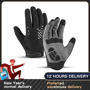 MTB 남자 사이클링 장갑 오토바이 액세서리 Guantes Ciclismo 자전거 터치 스크린 통기성 전체 손가락