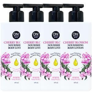 온더바디 체리 블라썸 너리싱 바디 로션 체리블라썸향 400ml 4개
