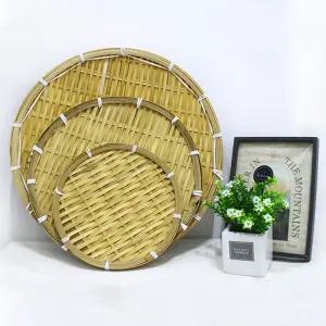 대나무 회채반 모밀 채반 접시 20cm 26cm/트레이/바구니/바스켓/식품/간식/업소용/진열/식품용/진열용