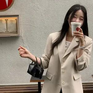 이너프 프리미엄 싱글 자켓 봄 가을 데일리룩 출근룩