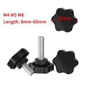 25 M4M5M6X8 60MM 볼트 나사 플라스틱 머리 손잡이 매화
