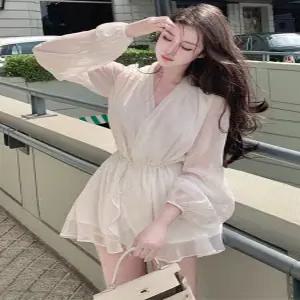 미니 하객룩 드레스 원피스 스커트 허리끈 파티룩