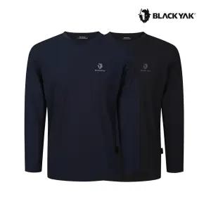 블랙야크 남녀 공용 라운드 더블 긴팔티 2PACK 기본형 긴팔티셔츠 1BYRTXU903