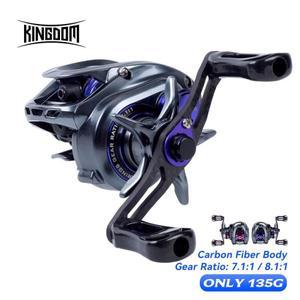 왕국 Baitcasting 낚시 릴 135g 울트라 라이트 스풀 미끼 7.1:1 4kg 마이크로 몬스터 얕은 게임 코일