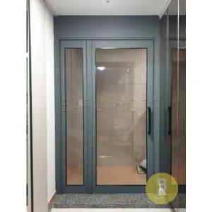 [바른도어]05번 폴딩스윙중문 진그레이 브론즈강화유리