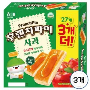 해태 후렌치파이 사과 대용량 실속팩 384g 3개