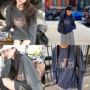 [모코블링] 미네소타 피그 레이어드 티셔츠 #긴팔티 #피그먼트티 #나염티 #레이어드티 #오버핏반팔티