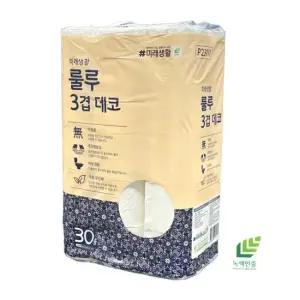 미래생활 룰루 3겹 데코 22m 30롤 휴지 화장지 티슈
