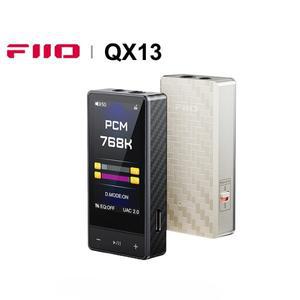 FiiO QX13 휴대용 DAC AMP 헤드폰 앰프 ES9027PRO 8채널 2 900mW XMOS 16코어 10밴드 EQ  섬유 본체(검정색