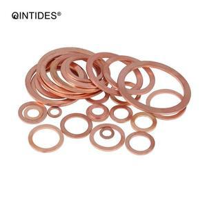QINTIDES 50/100PCS M3 - M7 구리 씰링 링 가스켓 씰 플랫 DIN7603A 와셔