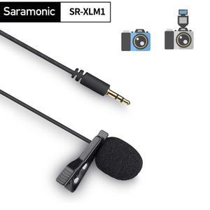 Saramonic SR-XMS2 무선 마이크 장치용 무지향성 3.5mm TRS 라발리에 Youtube 녹음